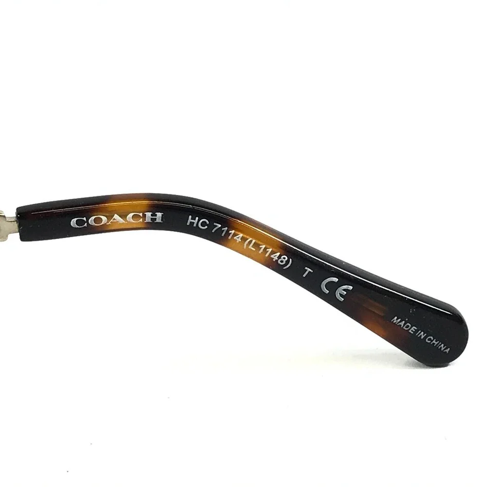 Coach Eyeglasses Frames HC7114 L1148 900574 Light Gold Round Wire Rim 56-18-140